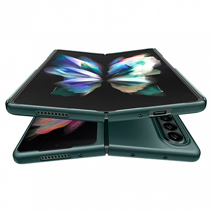 Чехол для Samsung Galaxy Z Fold 3 пластиковый ультратонкий Spigen Air Skin зеленый