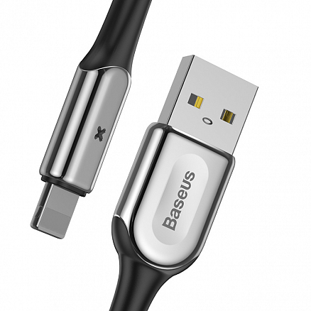 Кабель USB - Lightning для зарядки iPhone 1 м 2.4А плетеный Baseus X-Type фиолетовый