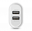 Зарядное устройство сетевое с двумя USB 3.4А Ugreen CD104 белое