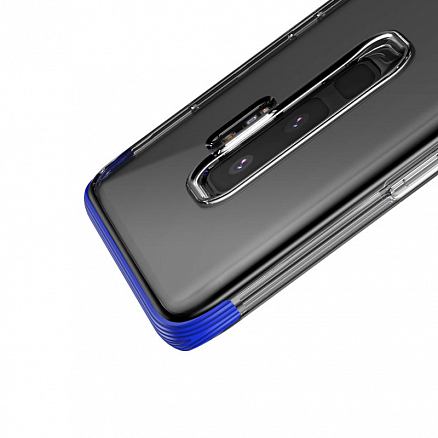 Чехол для Samsung Galaxy S9+ гелевый с усиленными краями Baseus Armor прозрачно-синий