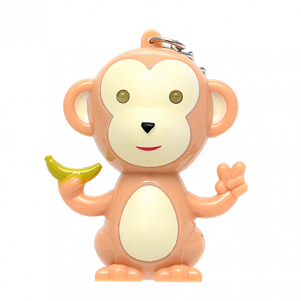 Брелок-фонарик для ключей Cartoon Обезьянка с бананом