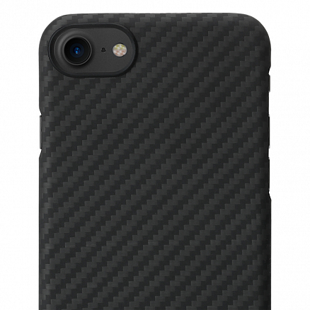 Чехол для iPhone 7, 8, SE 2020, SE 2022 кевларовый тонкий Pitaka MagEZ черно-серый