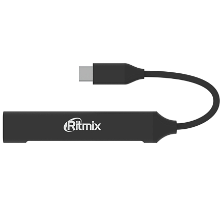 Переходник Type-C - USB 3.0, 3 х USB 2.0 Ritmix CR-4401 серый