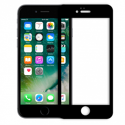 Защитное стекло для iPhone 6, 6S на весь экран противоударное Experts черное