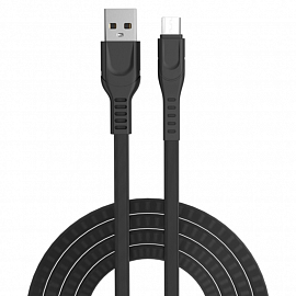 Кабель USB - MicroUSB для зарядки 1 м 2.4А Atomic Cabler черный
