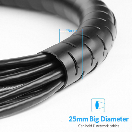 Органайзер кабеля трубка Ugreen LP121 1,5 м черный