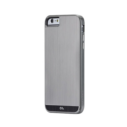 Чехол для iPhone 6 Plus, 6S Plus гибридный Case-mate (США) Brushed Aluminium серебристый