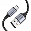 Кабель USB - MicroUSB для зарядки 0,5 м 2.4А 18W плетеный Ugreen US290 (быстрая зарядка QC 3.0) черный