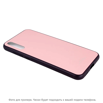 Чехол для Huawei P40 Pro силиконовый CASE Glassy розовый