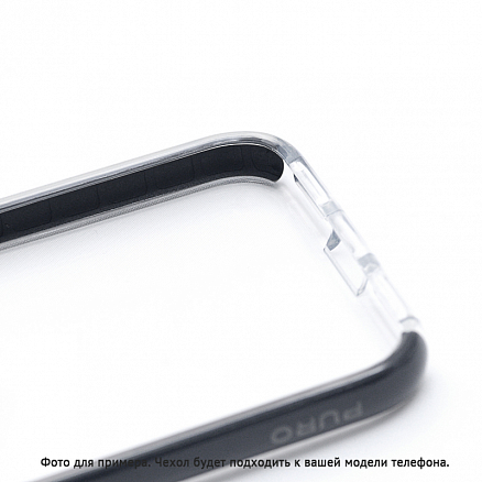 Чехол для iPhone X, XS гелевый для полной защиты Puro Flex Shield прозрачно-черный