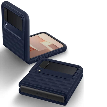 Чехол для Samsung Galaxy Z Flip 4 гибридный противоударный Spigen Caseology Parallax синий