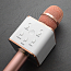 Микрофон беспроводной для караоке с динамиком и USB для флешки Forever BS-101 розовое золото