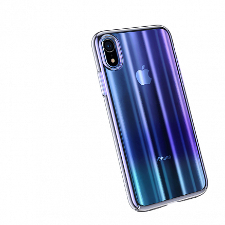 Чехол для iPhone XR пластиковый тонкий Baseus Aurora синий 