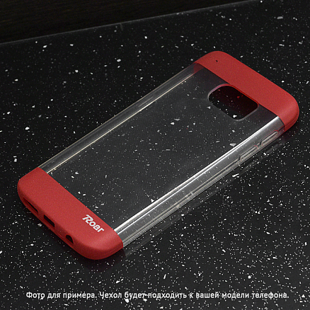 Чехол для Samsung Galaxy S6 силиконовый Roar Fit-UP прозрачно-красный