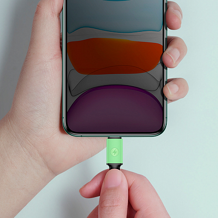 Кабель USB - Lightning для зарядки iPhone 1 м 2А Usams U52 зеленый