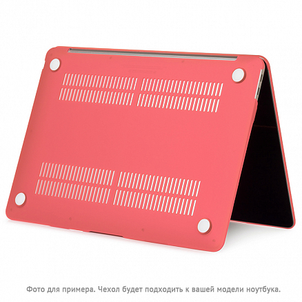 Чехол для Apple MacBook Air 13 (2018-2019) A1932, (2020) А2179, M1 (2020) A2337 пластиковый матовый DDC Matte Shell красно-розовый