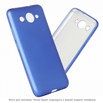Чехол для Huawei Y7 2019 силиконовый CASE Deep Matte синий