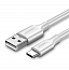 Кабель Type-C - USB длина 0,5 м 3A Ugreen US287 (быстрая зарядка QC 3.0) белый