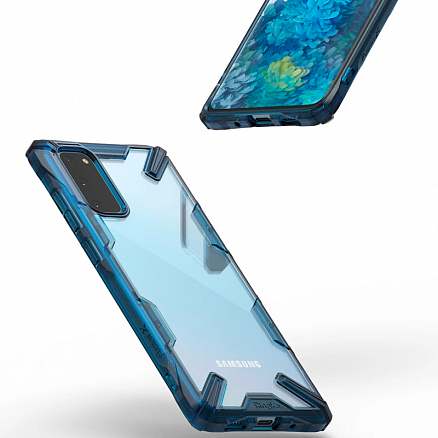 Чехол для Samsung Galaxy S20 гибридный Ringke Fusion X синий