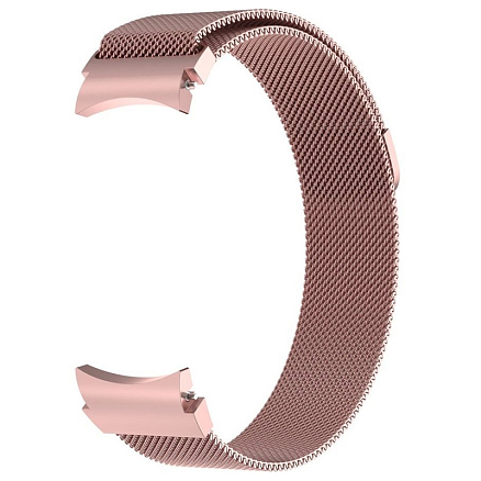 Ремешок-браслет для Samsung Galaxy Watch 4, 5, 5 Pro 40, 42, 44, 45 и 46 мм миланское плетение Tech-Protect MilaneseBand 2 розовое золото