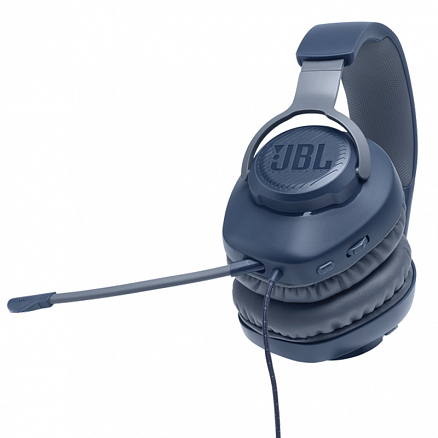 Наушники JBL Quantum 100 полноразмерные с микрофоном игровые синие