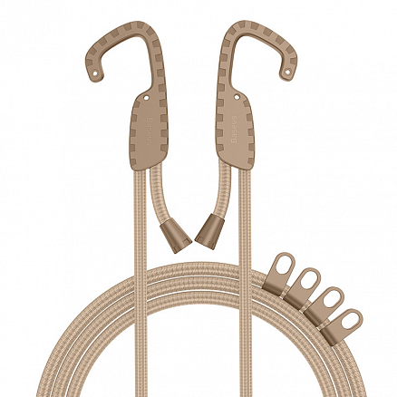 Веревка эластичная с крючками Baseus Multi-purpose длина 1.5 м коричневая