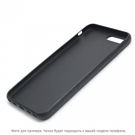 Чехол для iPhone 7, 8 гибридный с кожей Beeyo Brads Type 2 черный