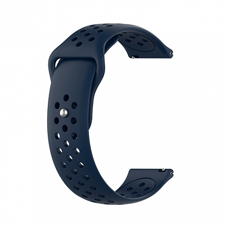 Ремешок-браслет для Samsung Galaxy Watch 46 мм, Gear S3 силиконовый Nova New Nike синий