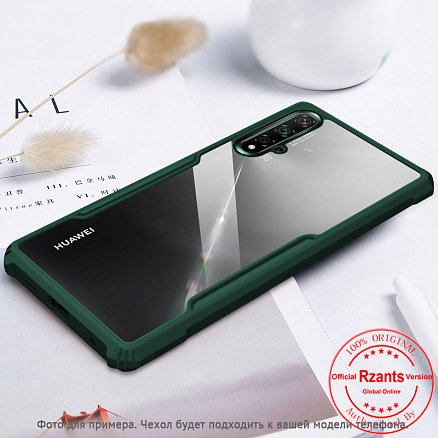 Чехол для Xiaomi Redmi Note 10, 10 Pro гибридный Rzants Beetle зеленый