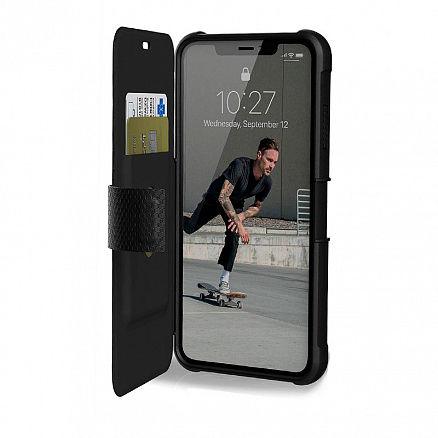 Чехол для iPhone XS Max гибридный для экстремальной защиты - книжка Urban Armor Gear UAG Metropolis черный