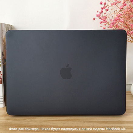 Чехол для Apple MacBook Air 13 (2018-2019) A1932, (2020) А2179 пластиковый матовый Enkay Translucent Shell черный