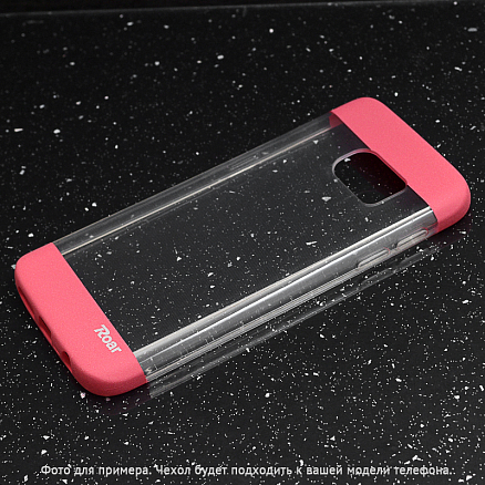 Чехол для Samsung Galaxy S6 силиконовый Roar Fit-UP прозрачно-розовый