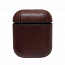 Чехол для наушников AirPods кожаный Nova Luxury темно-коричневый