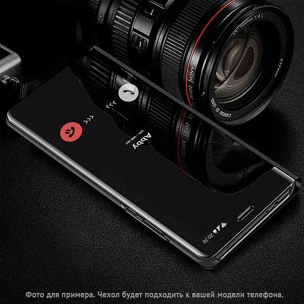 Чехол для Xiaomi Redmi Note 10, 10S книжка Hurtel Clear View черный
