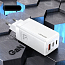 Зарядное устройство сетевое c USB и 2 Type-C входами 65W Usams US-CC110 GaN Mini (быстрая зарядка QC 3.0, PD) белое