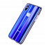 Чехол для iPhone X, XS пластиковый тонкий Baseus Aurora синий 