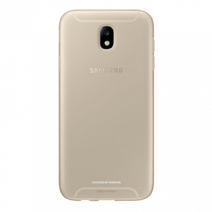 Чехол для Samsung Galaxy J7 (2017), J7 Pro (2017) оригинальный Jelly Cover EF-AJ730TFEG золотистый