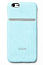 Чехол для iPhone 6 Plus, 6S Plus кожаный на заднюю крышку Zenus Avoc Dolomites светло-голубой