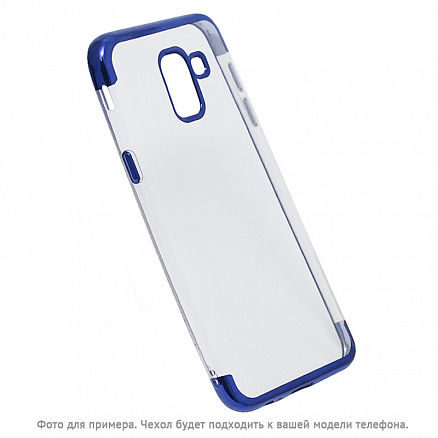 Чехол для Huawei P20 Lite, Nova 3e гелевый GreenGo Plating Soft прозрачно-синий