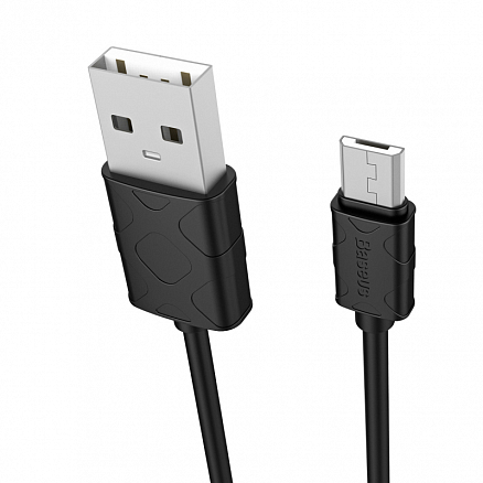 Кабель USB - MicroUSB для зарядки 1 м 2.1А Baseus Yaven черный