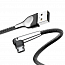 Кабель USB - MicroUSB для зарядки 2 м 1.5А плетеный с угловым штекером Baseus Sharp-bird черный
