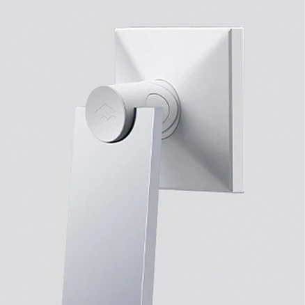 Подставка для iPad магнитная с беспроводной зарядкой для телефона Pitaka MagEZ Stand белый мрамор