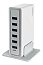 Зарядное устройство сетевое с шестью USB входами 8А Rock Desk Charger белое