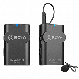Радиосистема двухканальная для записи звука с петличным микрофоном Boya BY-WM4 Pro 