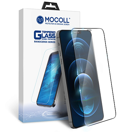 Защитное стекло для iPhone 12 Pro Max на весь экран противоударное Mocoll Rhinoceros 2.5D матовое
