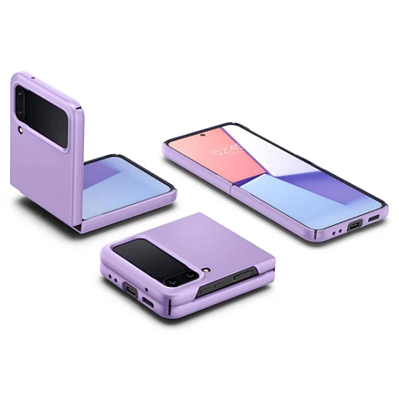 Чехол для Samsung Galaxy Z Flip 4 пластиковый ультратонкий Spigen Air Skin сиреневый