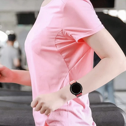 Ремешок-браслет для Samsung Galaxy Watch 4, 5, 5 Pro 40, 42, 44, 45 и 46 мм текстильный Tech-Protect Nylon розовый
