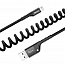 Кабель USB - Lightning для зарядки iPhone 1 м 2А плетеный витой Baseus Fish Eye черный