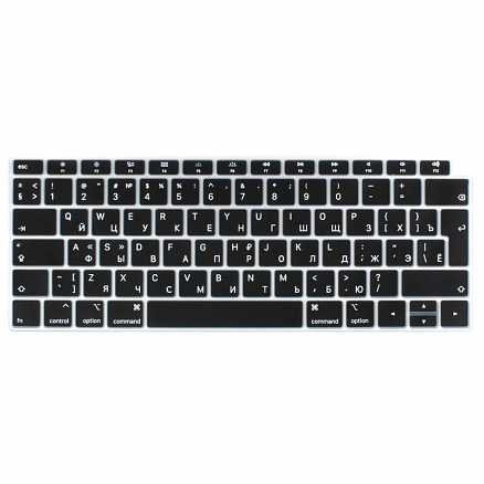 Накладка на клавиатуру защитная для Apple MacBook Air 13 (2018-2019) A1932 EU (русские буквы) черная