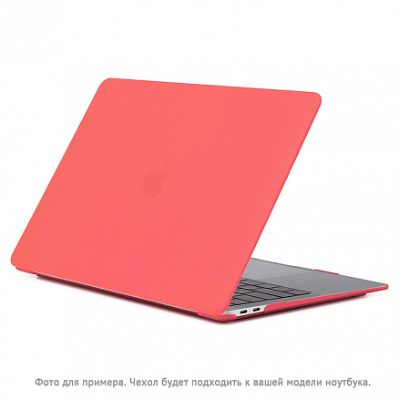 Чехол для Apple MacBook Pro 13 Touch Bar A1706, A1989, A2159, A2251, A2289, A2338, Pro 13 A1708 пластиковый матовый DDC Matte Shell красно-розовый